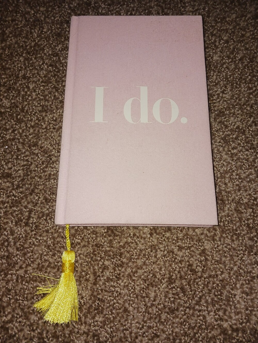 kate spade Pink "I do." Hardcover Journal with Yellow Tassel